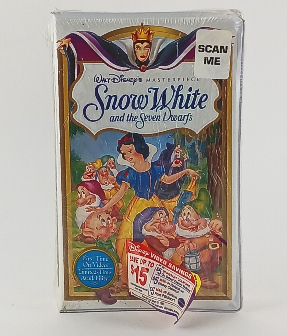 Walt Disney's Masterpiece Snow White and the Seven Dwarfs VHS Rare #1524 SEALED